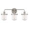 Designers Fountain Jaxon 24in 3-Light Brushed Nickel Industrial Indoor Vanity Light with Clear Seedy Glass Shades 90603-BN - alternate 1